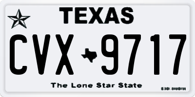 TX license plate CVX9717