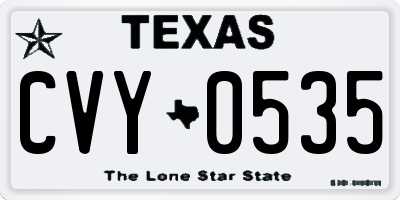 TX license plate CVY0535