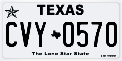 TX license plate CVY0570