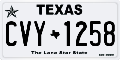 TX license plate CVY1258