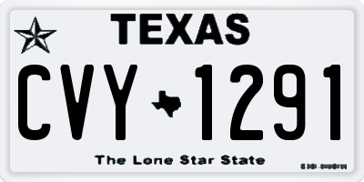 TX license plate CVY1291