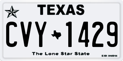 TX license plate CVY1429