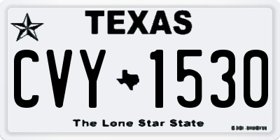TX license plate CVY1530