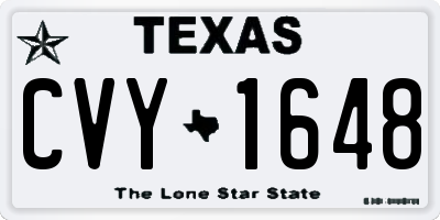 TX license plate CVY1648