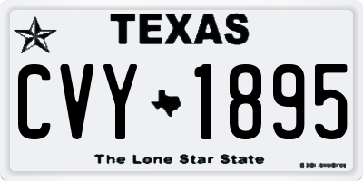 TX license plate CVY1895
