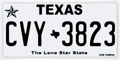 TX license plate CVY3823