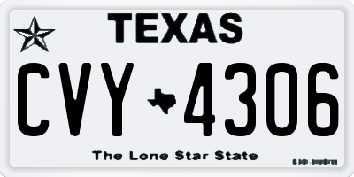 TX license plate CVY4306