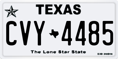 TX license plate CVY4485