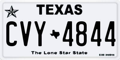 TX license plate CVY4844