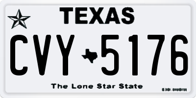 TX license plate CVY5176