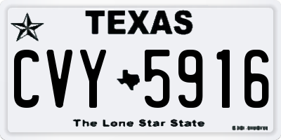 TX license plate CVY5916