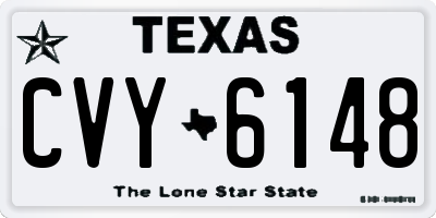 TX license plate CVY6148