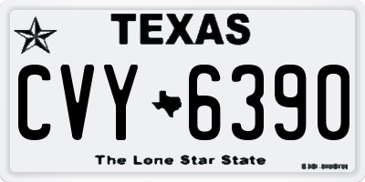 TX license plate CVY6390