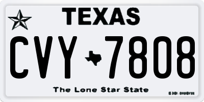 TX license plate CVY7808