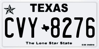 TX license plate CVY8276