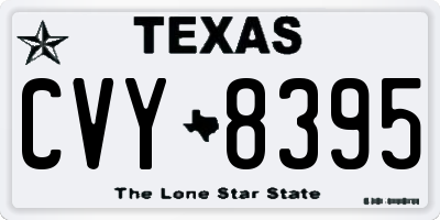 TX license plate CVY8395