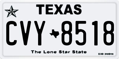 TX license plate CVY8518