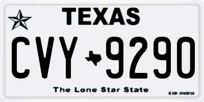 TX license plate CVY9290