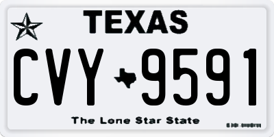 TX license plate CVY9591