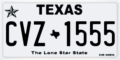 TX license plate CVZ1555
