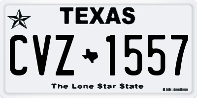 TX license plate CVZ1557