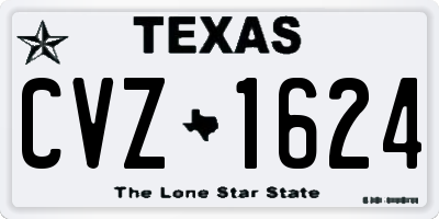 TX license plate CVZ1624