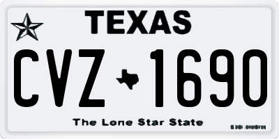 TX license plate CVZ1690