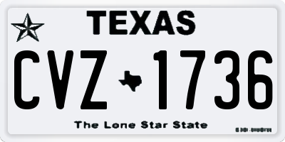 TX license plate CVZ1736