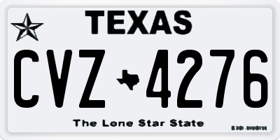 TX license plate CVZ4276
