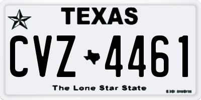 TX license plate CVZ4461