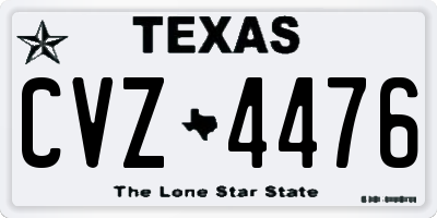 TX license plate CVZ4476
