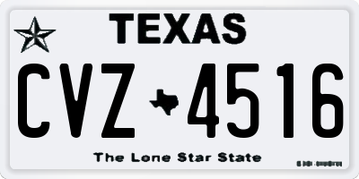 TX license plate CVZ4516