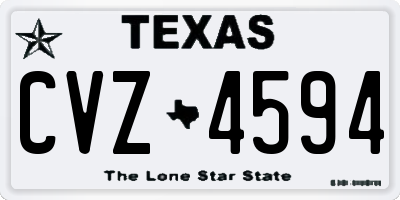 TX license plate CVZ4594