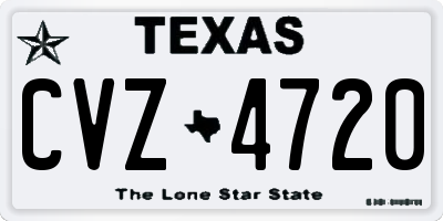 TX license plate CVZ4720