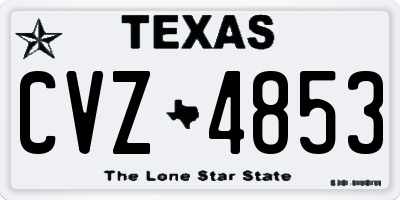 TX license plate CVZ4853