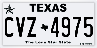 TX license plate CVZ4975
