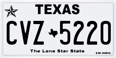 TX license plate CVZ5220