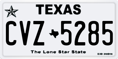 TX license plate CVZ5285