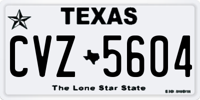 TX license plate CVZ5604