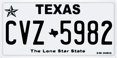 TX license plate CVZ5982