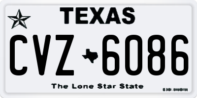 TX license plate CVZ6086