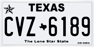 TX license plate CVZ6189