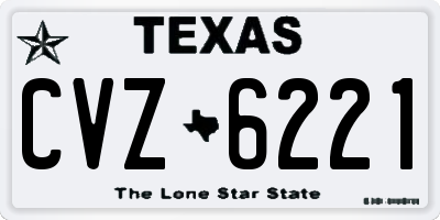 TX license plate CVZ6221
