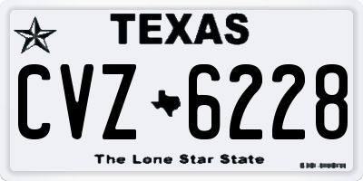 TX license plate CVZ6228