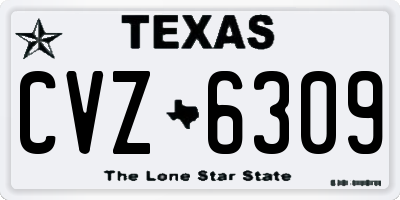 TX license plate CVZ6309
