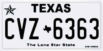 TX license plate CVZ6363