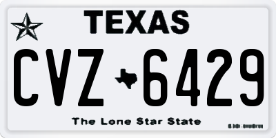 TX license plate CVZ6429