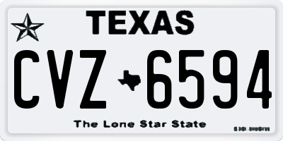 TX license plate CVZ6594