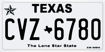 TX license plate CVZ6780