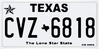 TX license plate CVZ6818